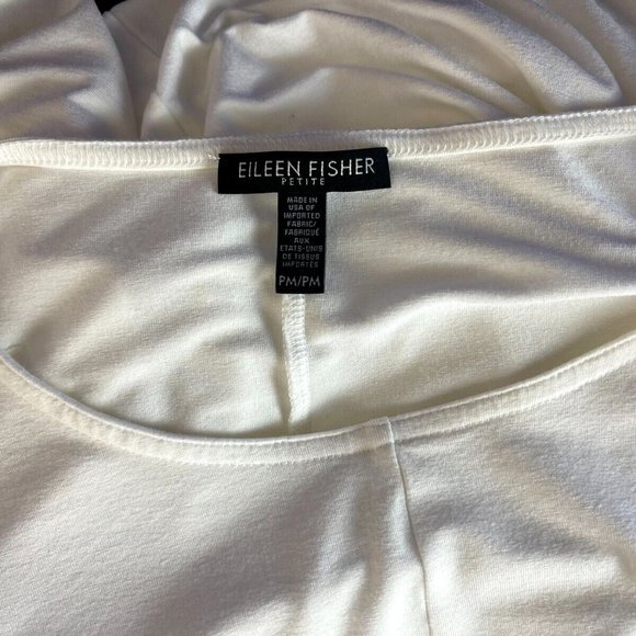 Eileen Fisher Viscose Tunic Top Women PM Short Sleeve Scoop Neck Swing Shirt - Picture 9 of 10